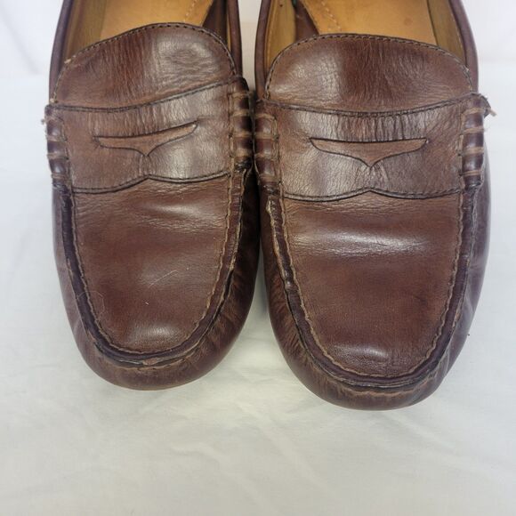 POLO RALPH LAUREN Size 9D Reynold Men's Driving Mocs Brown Leather - Picture 3 of 7